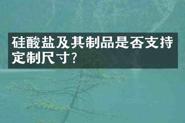 硅酸盐及其制品是否支持定制尺寸?