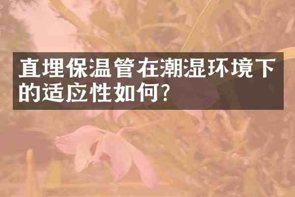直埋保温管在潮湿环境下的适应性如何?