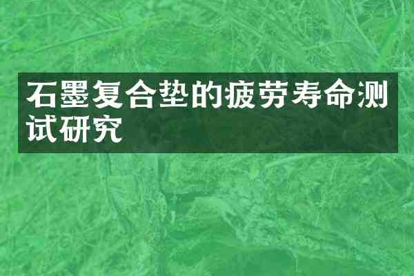 石墨复合垫的疲劳寿命测试研究
