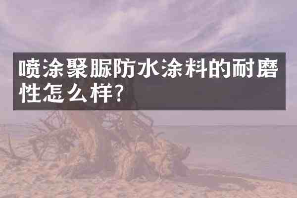 喷涂聚脲防水涂料的耐磨性怎么样?