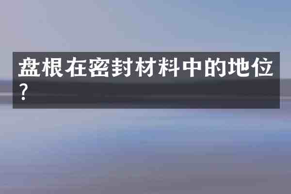 盘根在密封材料中的地位？