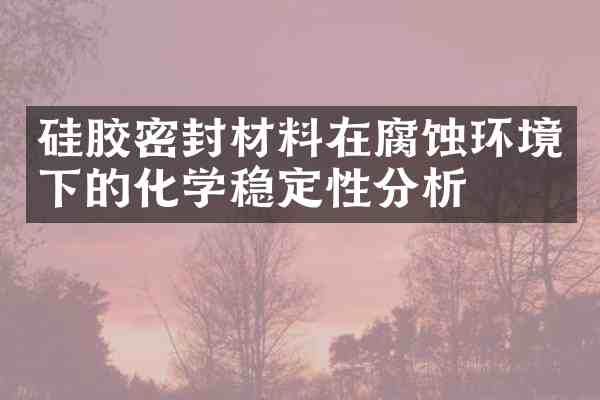 硅胶密封材料在腐蚀环境下的化学稳定性分析