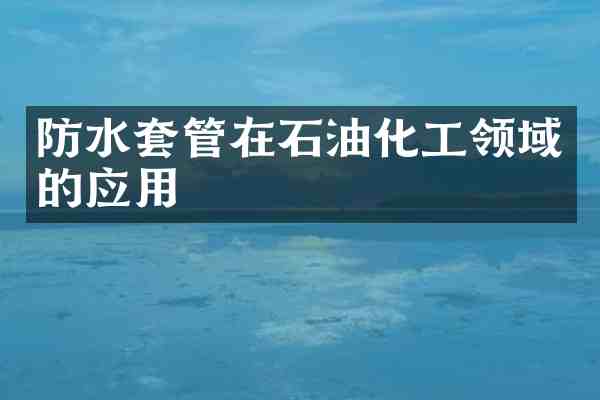 防水套管在石油化工领域的应用