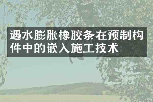 遇水膨胀橡胶条在预制构件中的嵌入施工技术