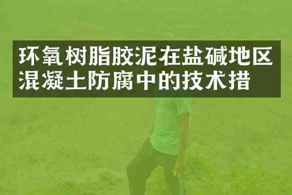 环氧树脂胶泥在盐碱地区混凝土防腐中的技术措施