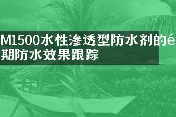 M1500水性渗透型防水剂的长期防水效果