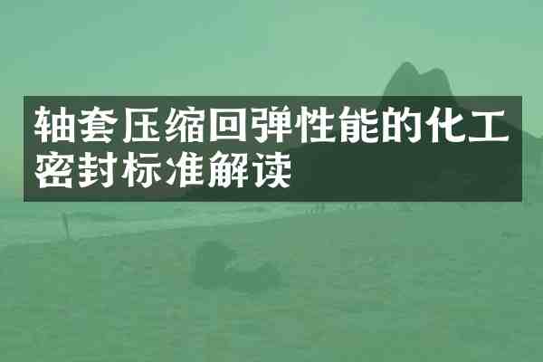 轴套压缩回弹性能的化工密封标准解读