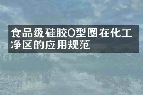 食品级硅胶O型圈在化工洁净区的应用规范