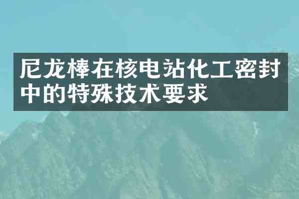 尼龙棒在核电站化工密封中的特殊技术要求