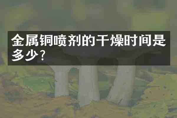 金属铜喷剂的干燥时间是多少？