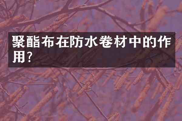 聚酯布在防水卷材中的作用?