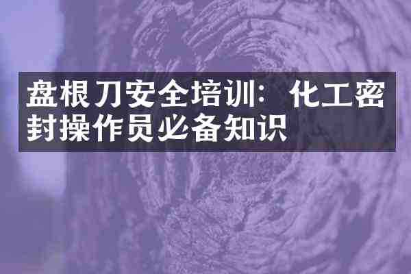 盘根刀安全培训:化工密封操作员必备知识
