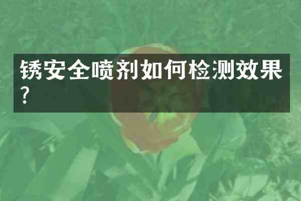 锈安全喷剂如何检测效果?