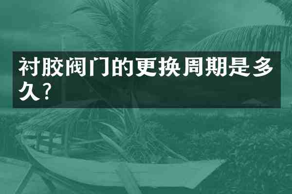 衬胶阀门的更换周期是多久?