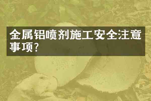 金属铝喷剂施工安全注意事项?