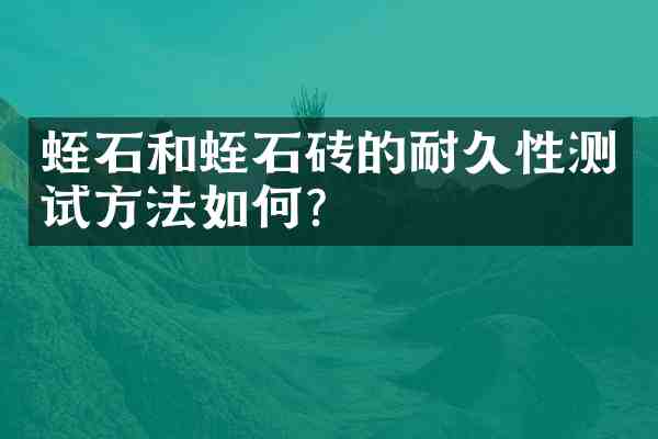 蛭石和蛭石砖的耐久性测试方法如何？