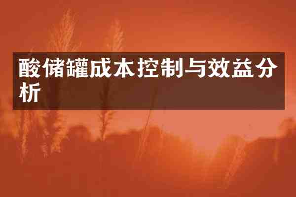 酸储罐成本控制与效益分析