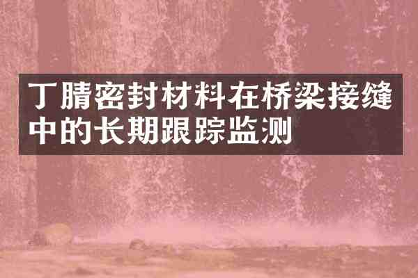 密封材料在桥梁接缝中的长期监测