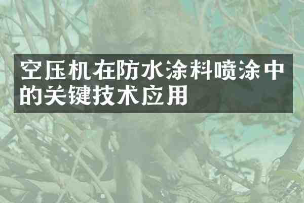 空压机在防水涂料喷涂中的关键技术应用