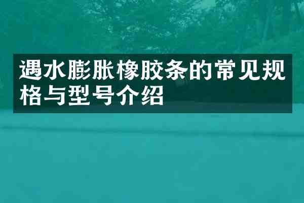 遇水膨胀橡胶条的常见规格与型号介绍