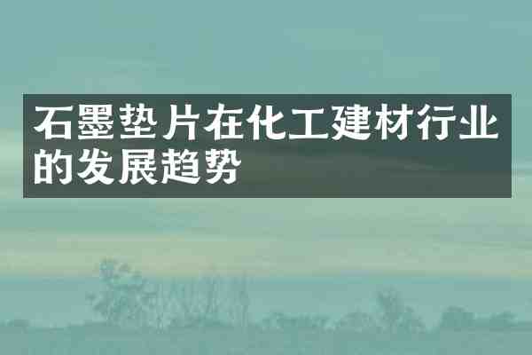 石墨垫片在化工建材行业的发展趋势