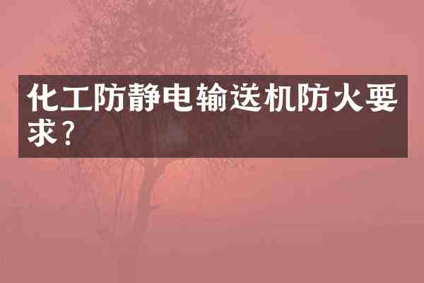 化工防静电输送机防火要求?