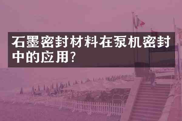 石墨密封材料在泵机密封中的应用？