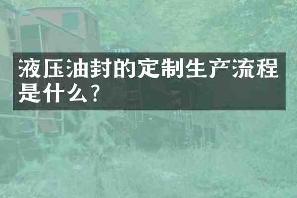 液压油封的定制生产流程是什么?