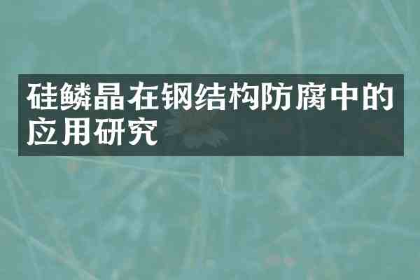 硅鳞晶在钢结构防腐中的应用研究