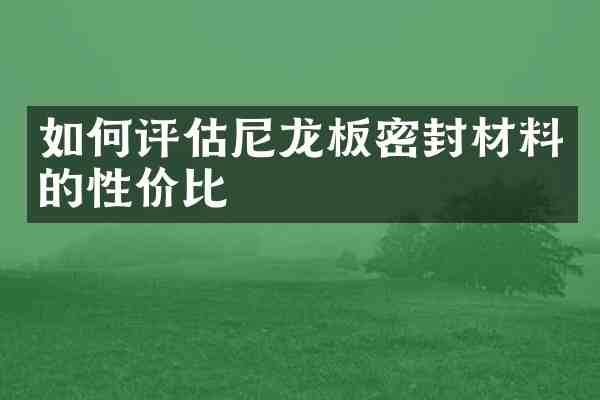 如何评估尼龙板密封材料的性价比
