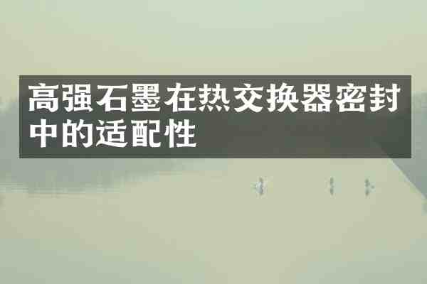 高强石墨在热交换器密封中的适配性