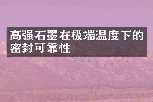 高强石墨在极端温度下的密封可靠性