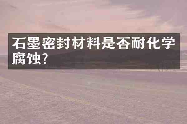 石墨密封材料是否耐化学腐蚀?