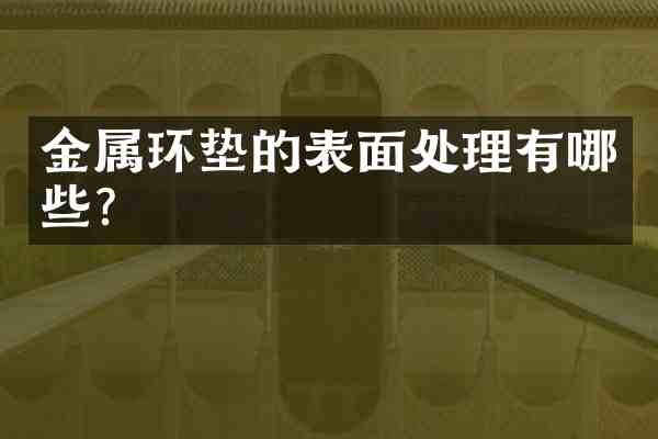金属环垫的表面处理有哪些?