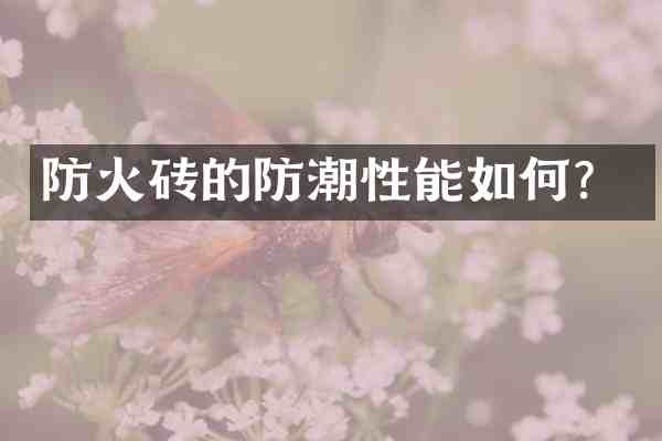 防火砖的防潮性能如何?