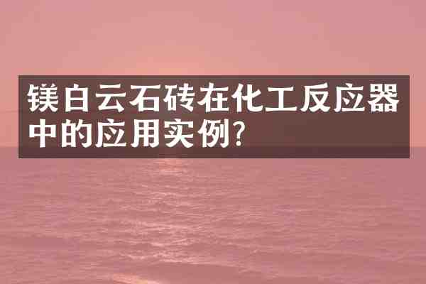 镁白云石砖在化工反应器中的应用实例?