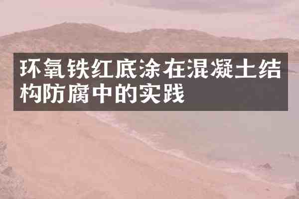 环氧铁红底涂在混凝土结构防腐中的实践