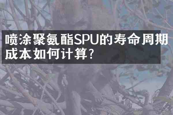 喷涂聚氨酯SPU的寿命周期成本如何计算?