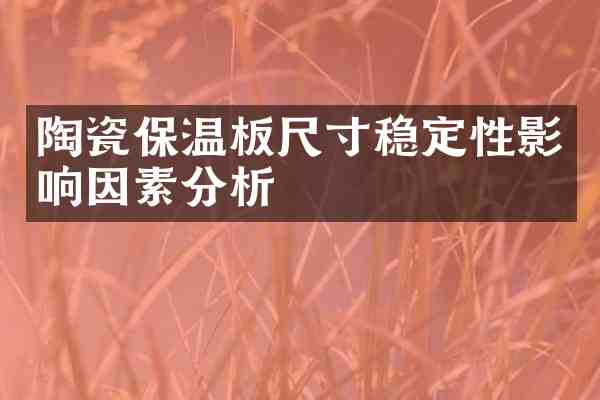陶瓷保温板尺寸稳定性影响因素分析