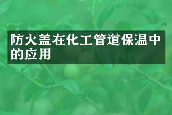 防火盖在化工管道保温中的应用