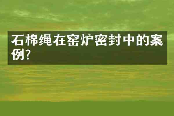 石棉绳在窑炉密封中的案例？