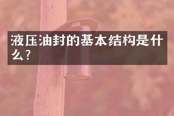 液压油封的基本结构是什么?