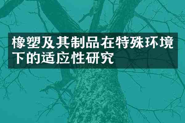 橡塑及其制品在特殊环境下的适应性研究