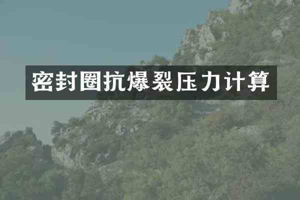 密封圈抗爆裂压力计算