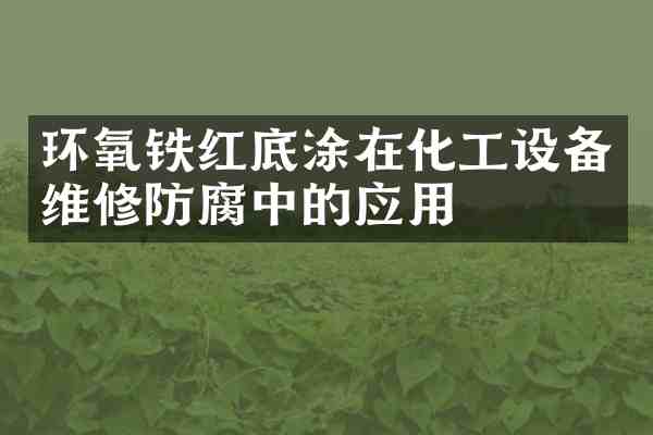 环氧铁红底涂在化工设备维修防腐中的应用
