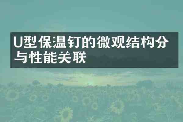 U型保温钉的微观结构分析与性能关联