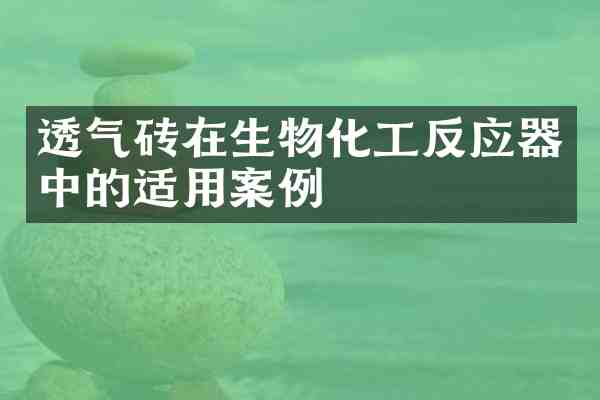 透气砖在生物化工反应器中的适用案例