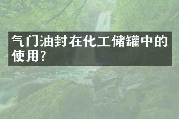 气门油封在化工储罐中的使用?