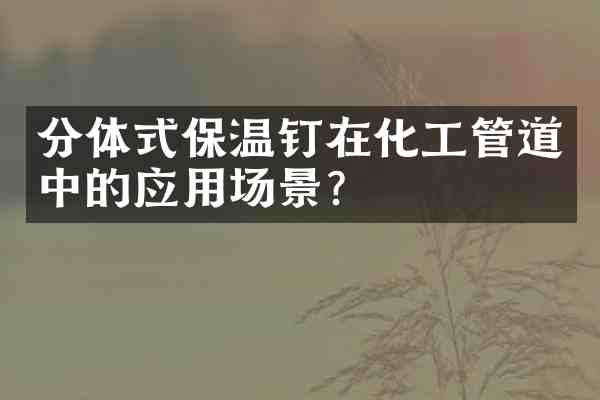 分体式保温钉在化工管道中的应用场景?
