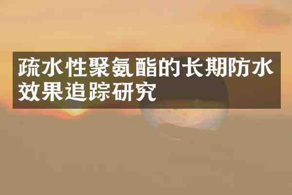 疏水性聚氨酯的长期防水效果研究